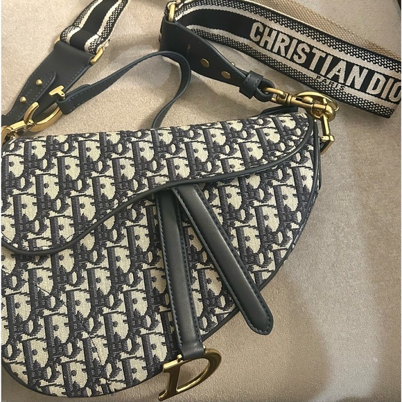 Dior Oblique Saddle Bag with Strap - Picture 1 of 6